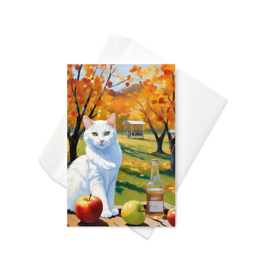 PugMug Custom White Companion Cat Greeting Card