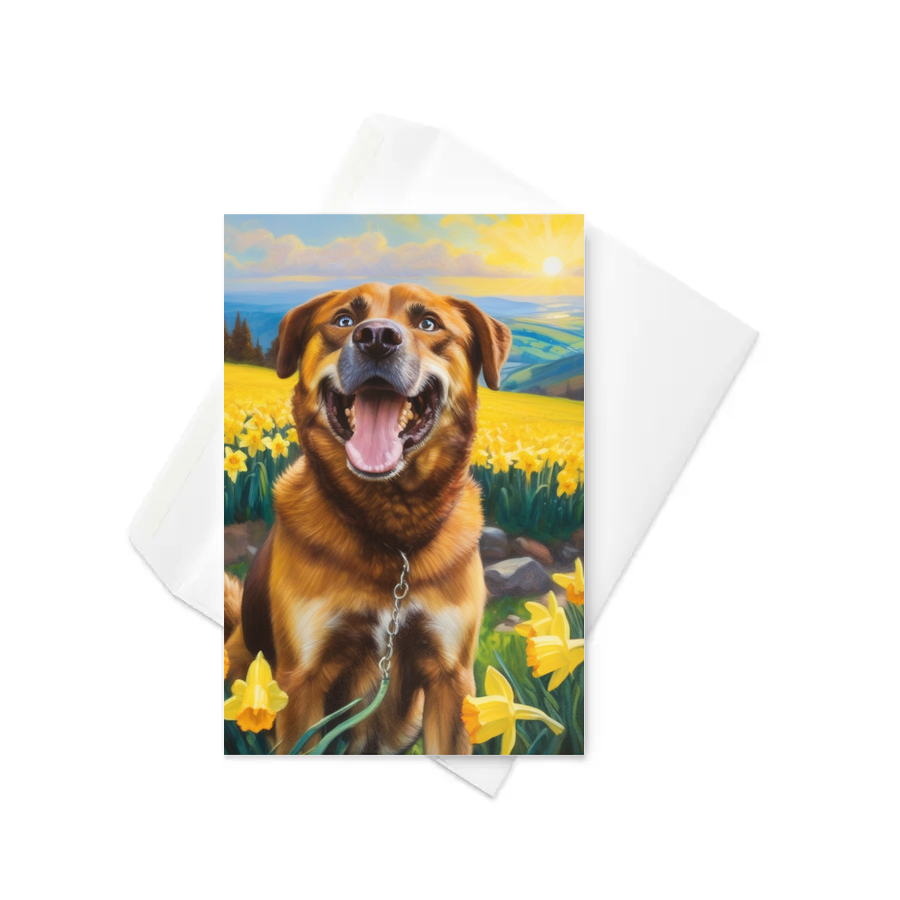 PugMug Custom Blue Greeting Card
