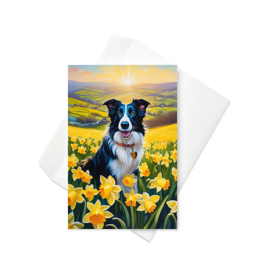 PugMug Custom Border Collie Greeting Card