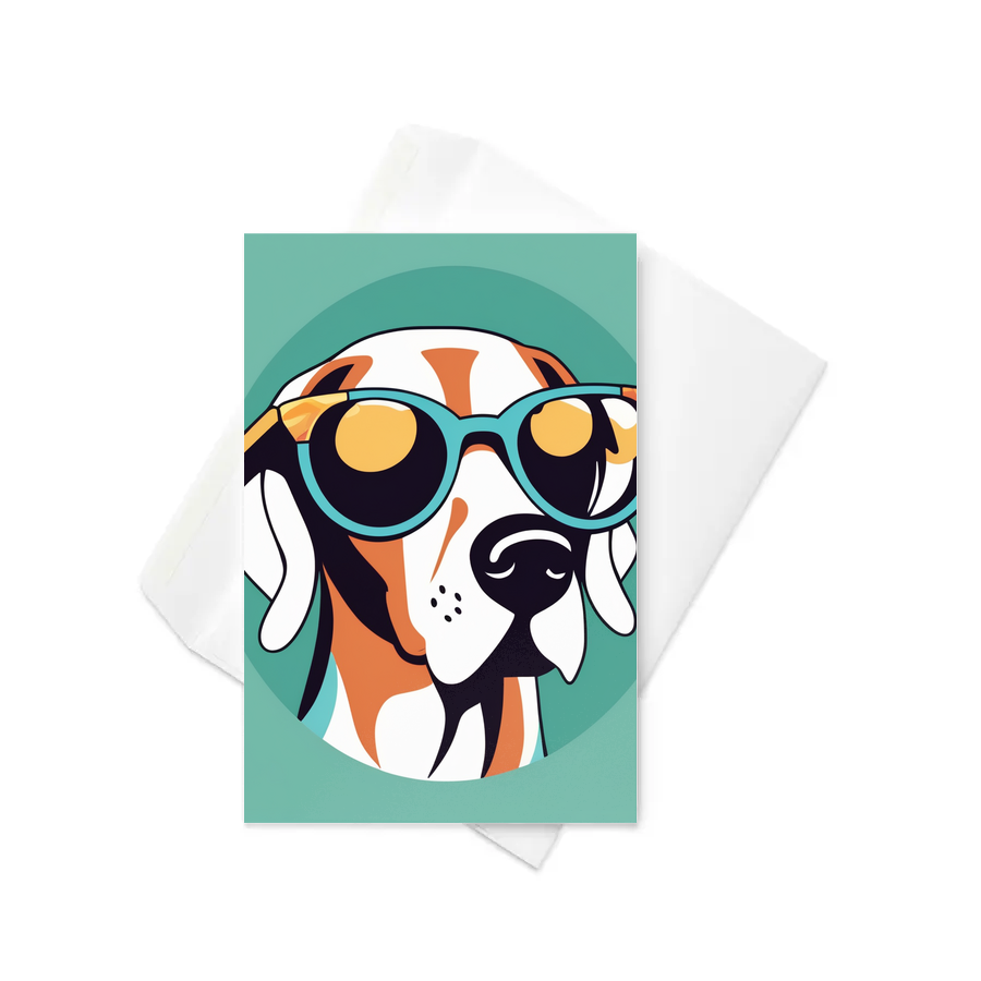 PugMug Custom Pointer Dog Greeting Card