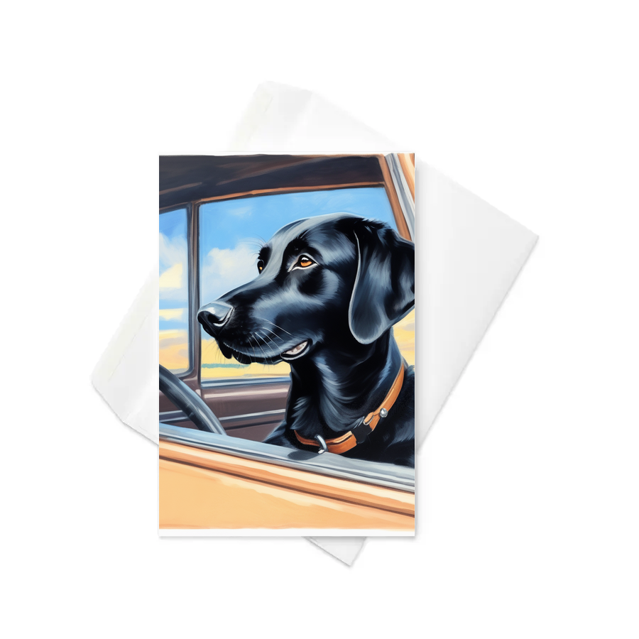 PugMug Custom Black Labrador Retriever Greeting Card