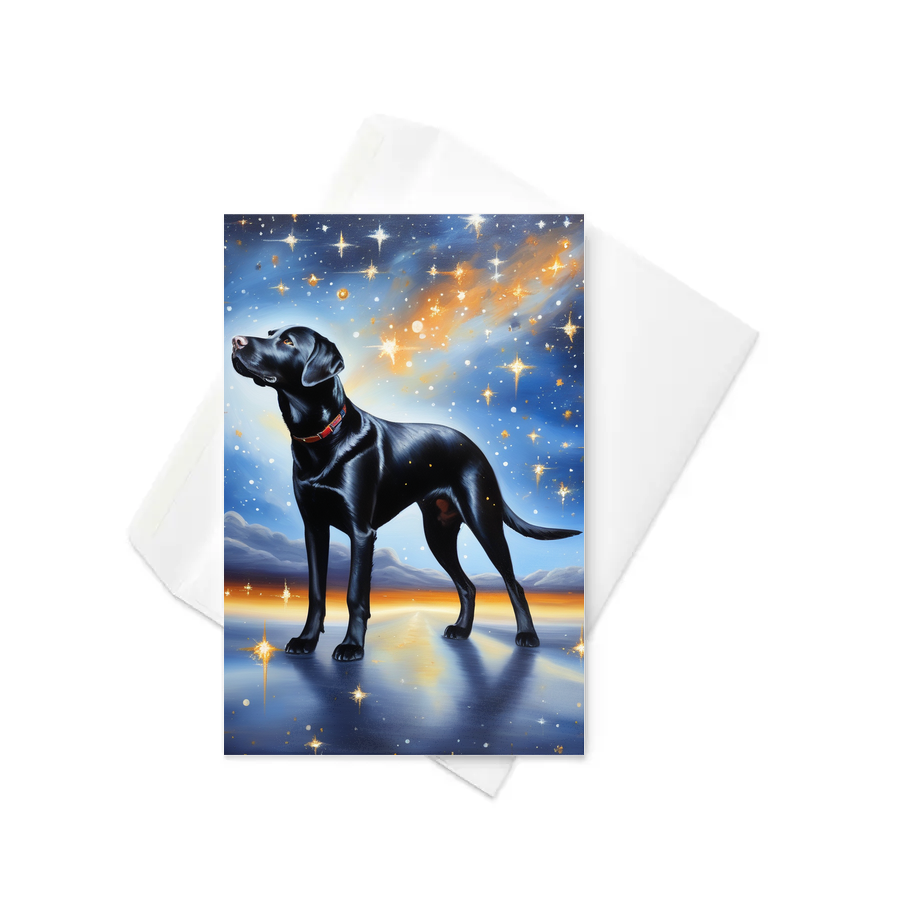 PugMug Custom Black Labrador Retriever Greeting Card