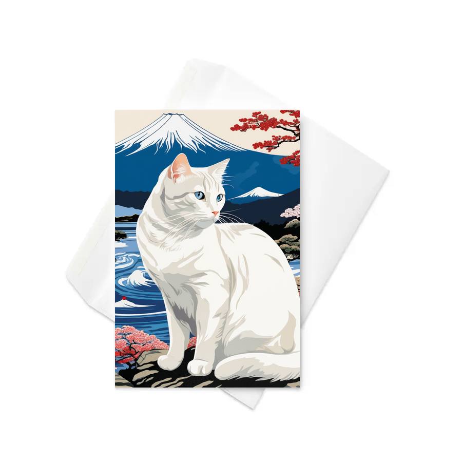 PugMug Custom White Companion Cat Greeting Card