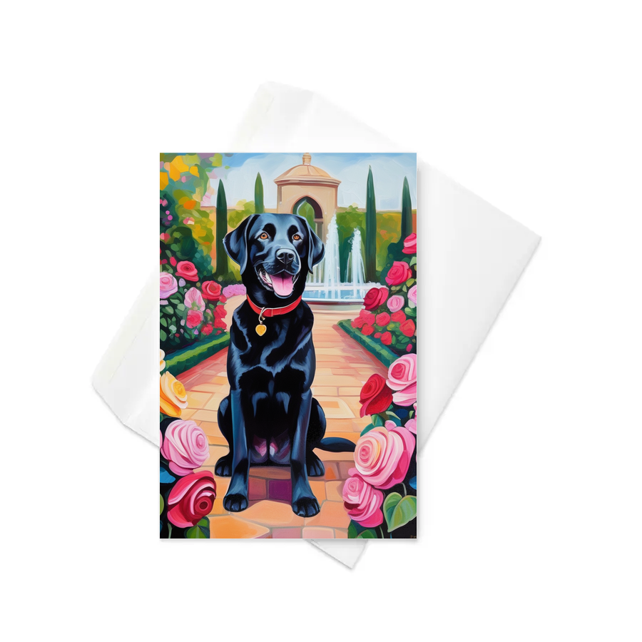 PugMug Custom Black Labrador Retriever Greeting Card