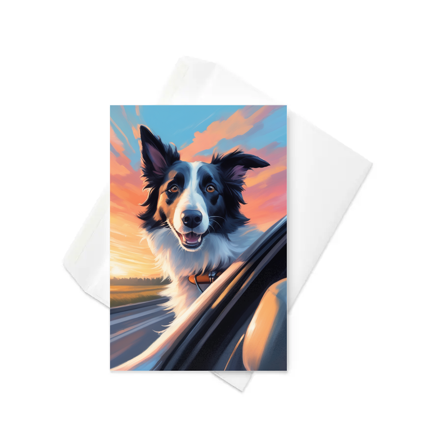 PugMug Custom Border Collie Greeting Card