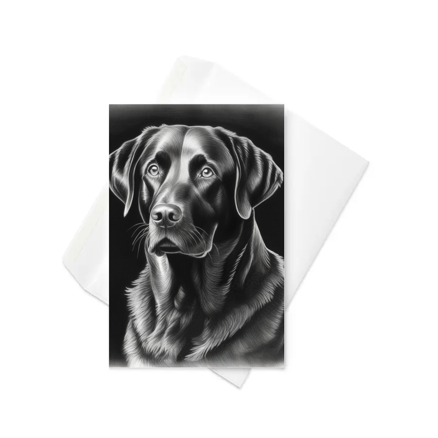 PugMug Custom Black Labrador Retriever Greeting Card