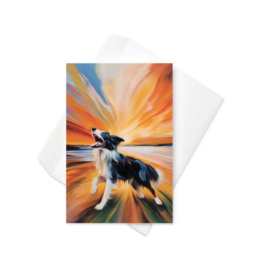 PugMug Custom Border Collie Greeting Card