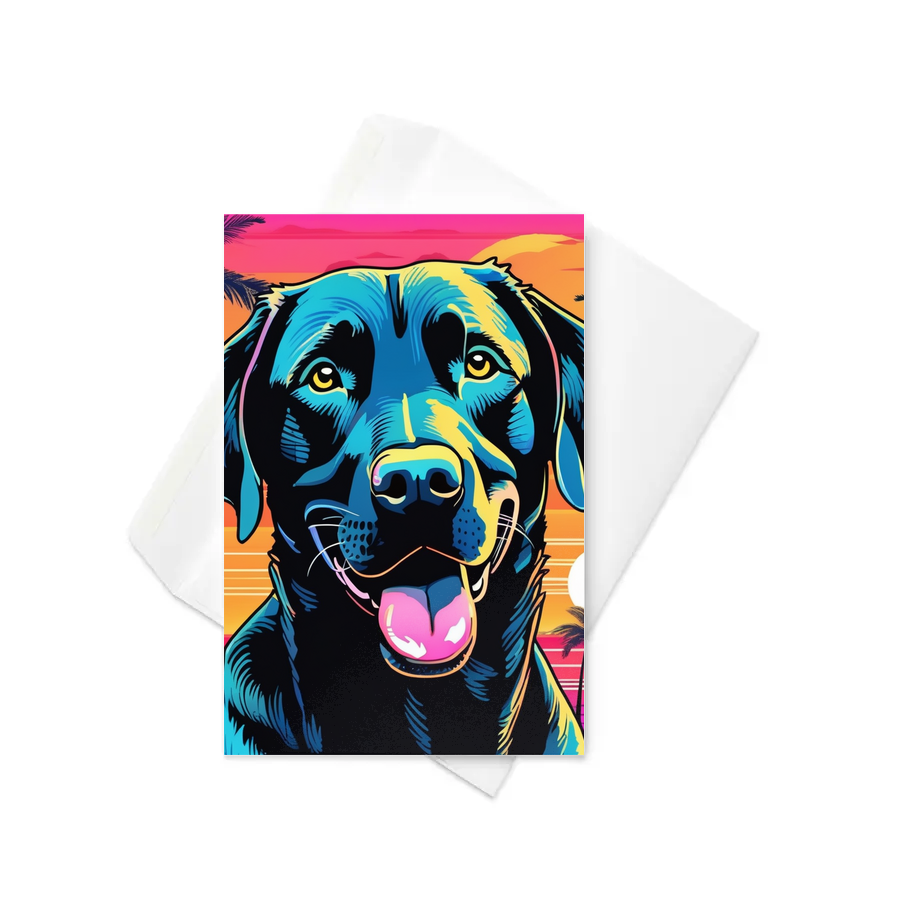 PugMug Custom Black Labrador Retriever Greeting Card