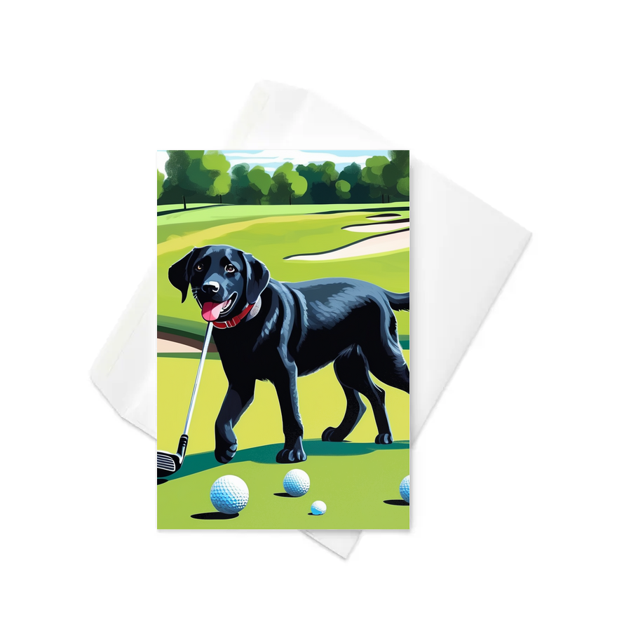 PugMug Custom Black Labrador Retriever Greeting Card