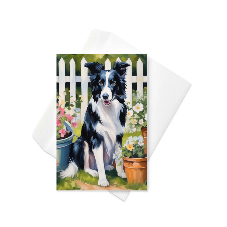 PugMug Custom Border Collie Greeting Card