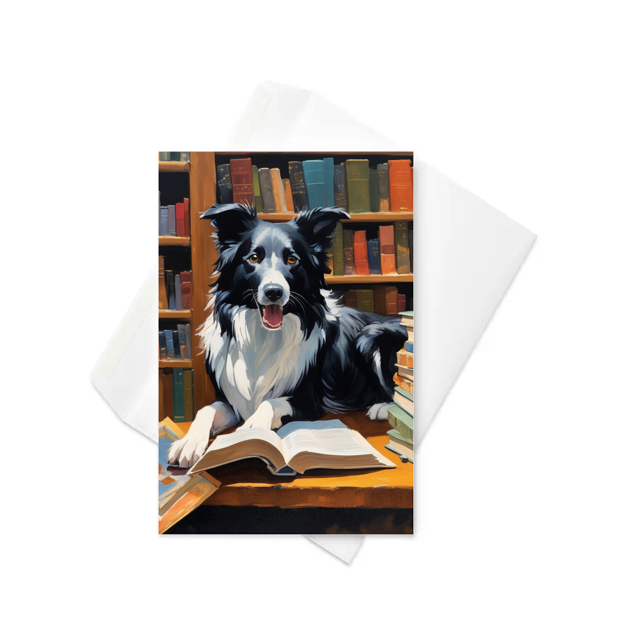 PugMug Custom Border Collie Greeting Card