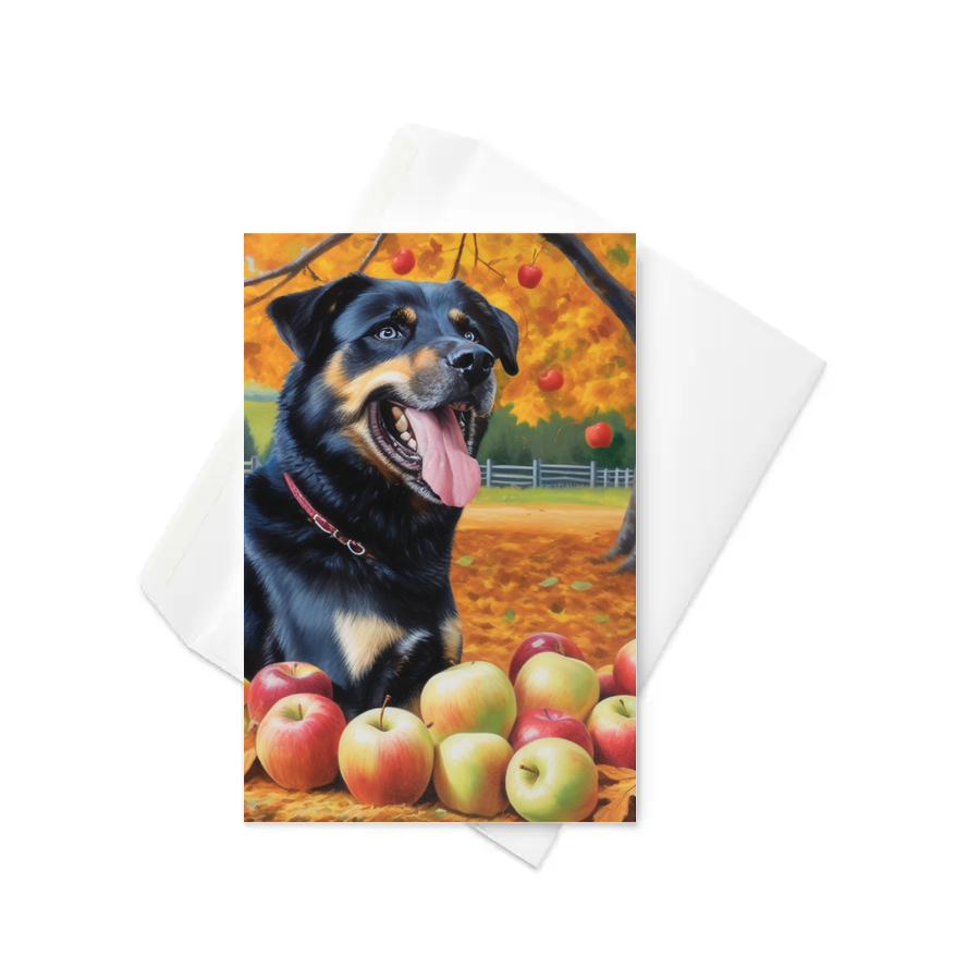 PugMug Custom Blue Greeting Card