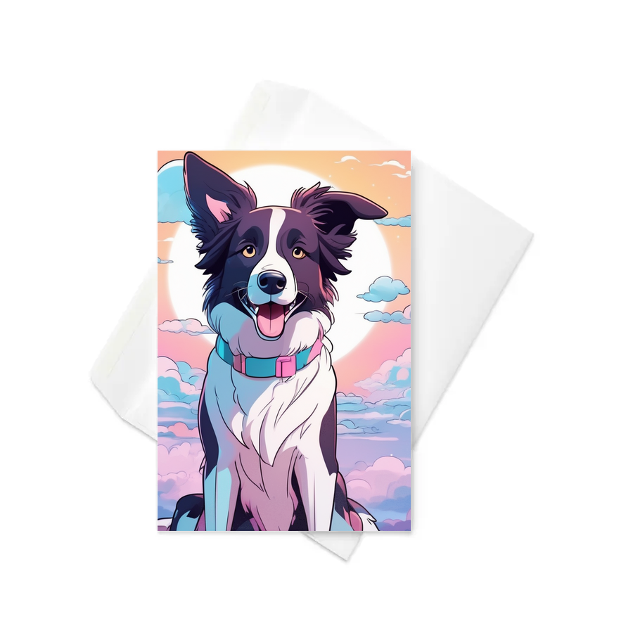 PugMug Custom Border Collie Greeting Card