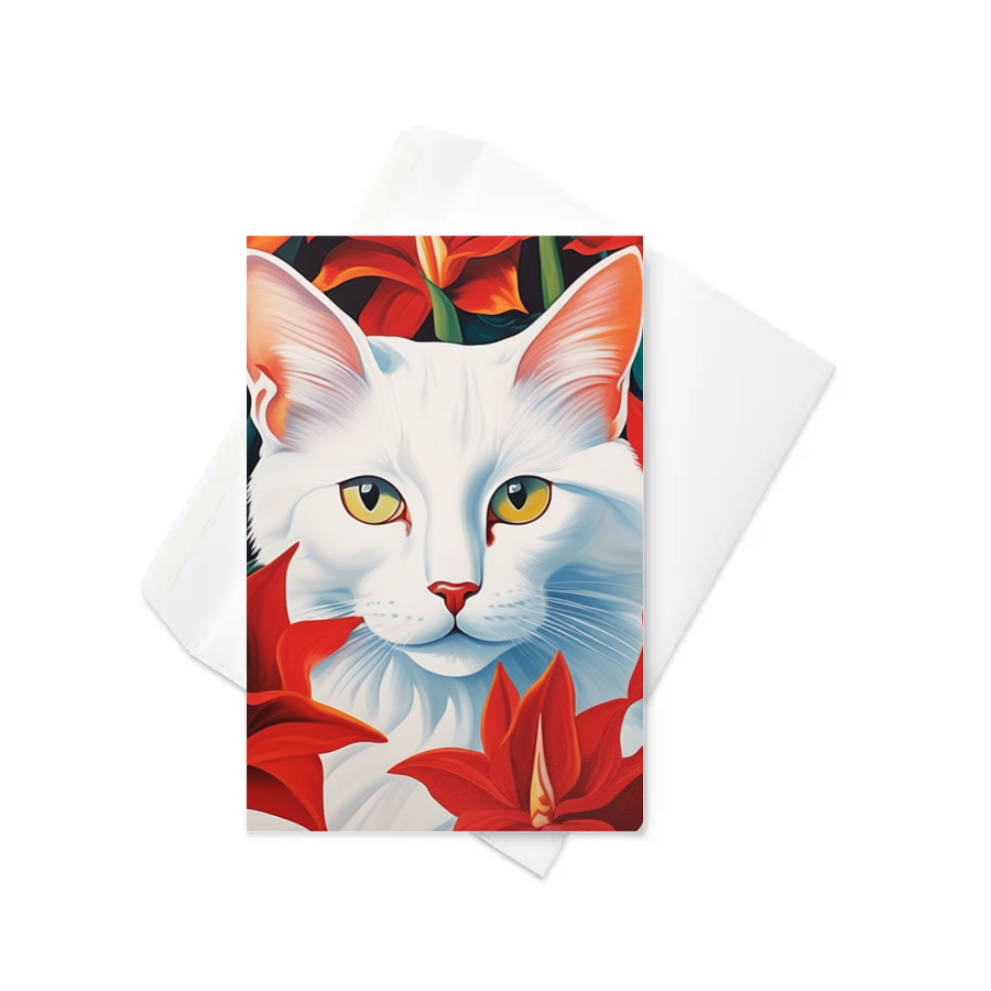 PugMug Custom White Companion Cat Greeting Card
