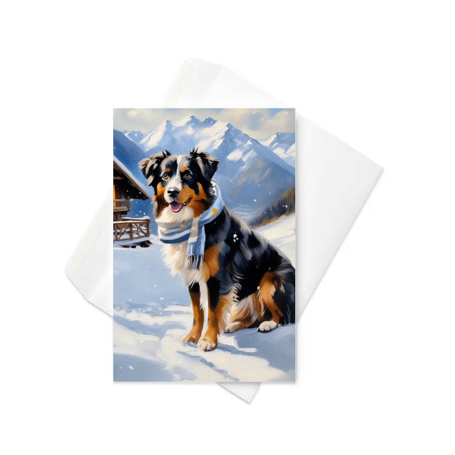 PugMug Custom Australian Shepherd Dog Greeting Card