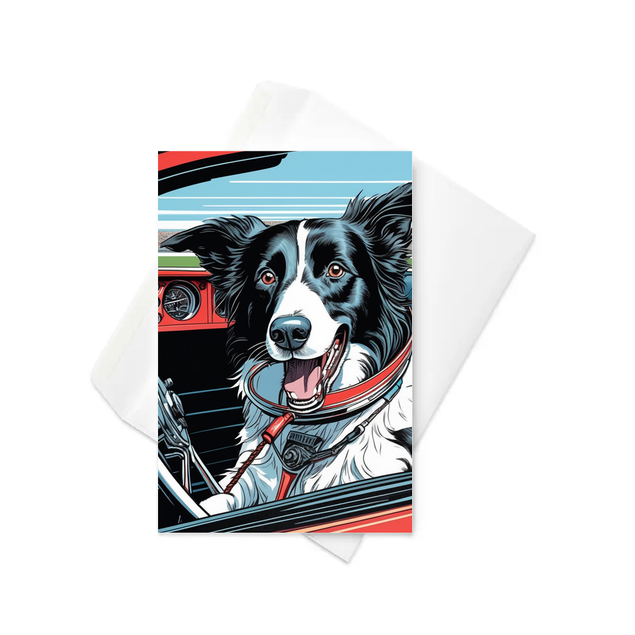 PugMug Custom Border Collie Greeting Card