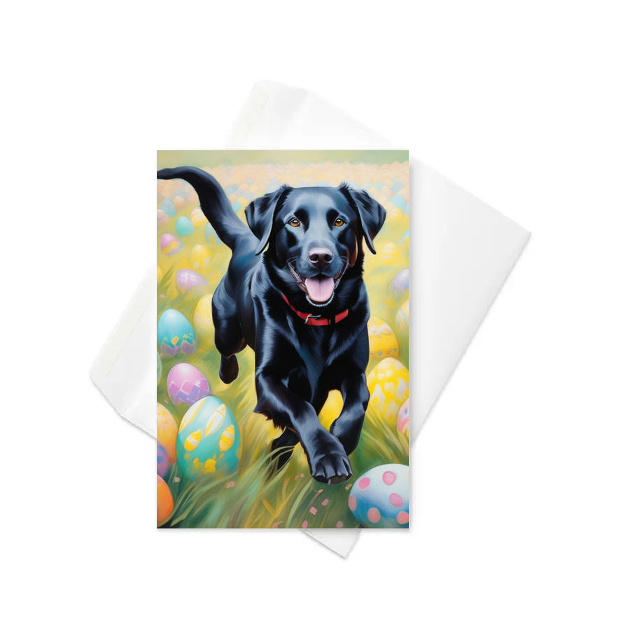 PugMug Custom Black Labrador Retriever Greeting Card