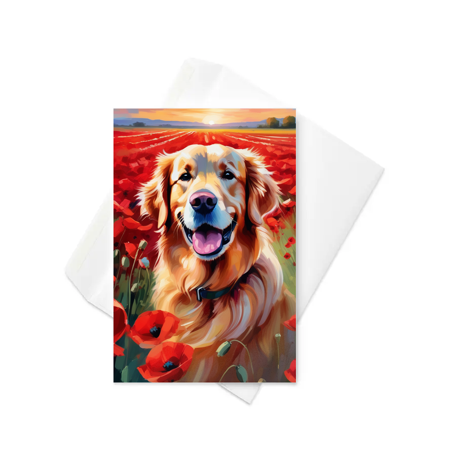 PugMug Custom Golden Retriever Greeting Card