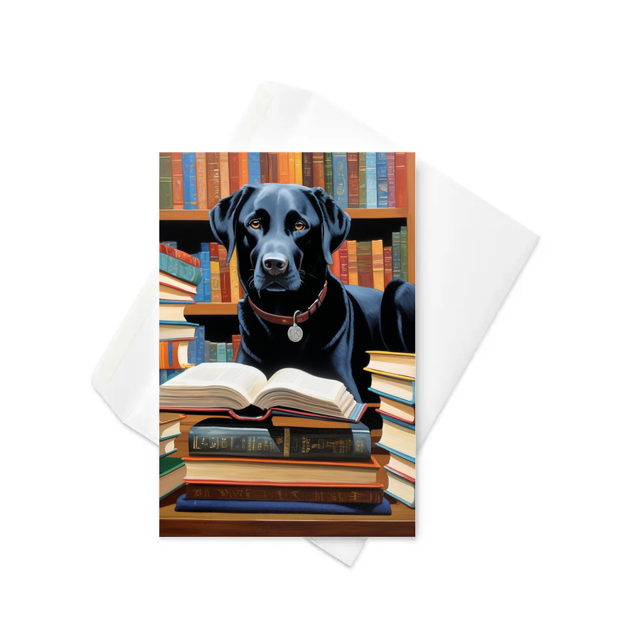 PugMug Custom Black Labrador Retriever Greeting Card