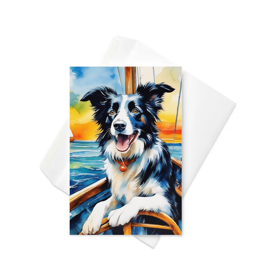 PugMug Custom Border Collie Greeting Card