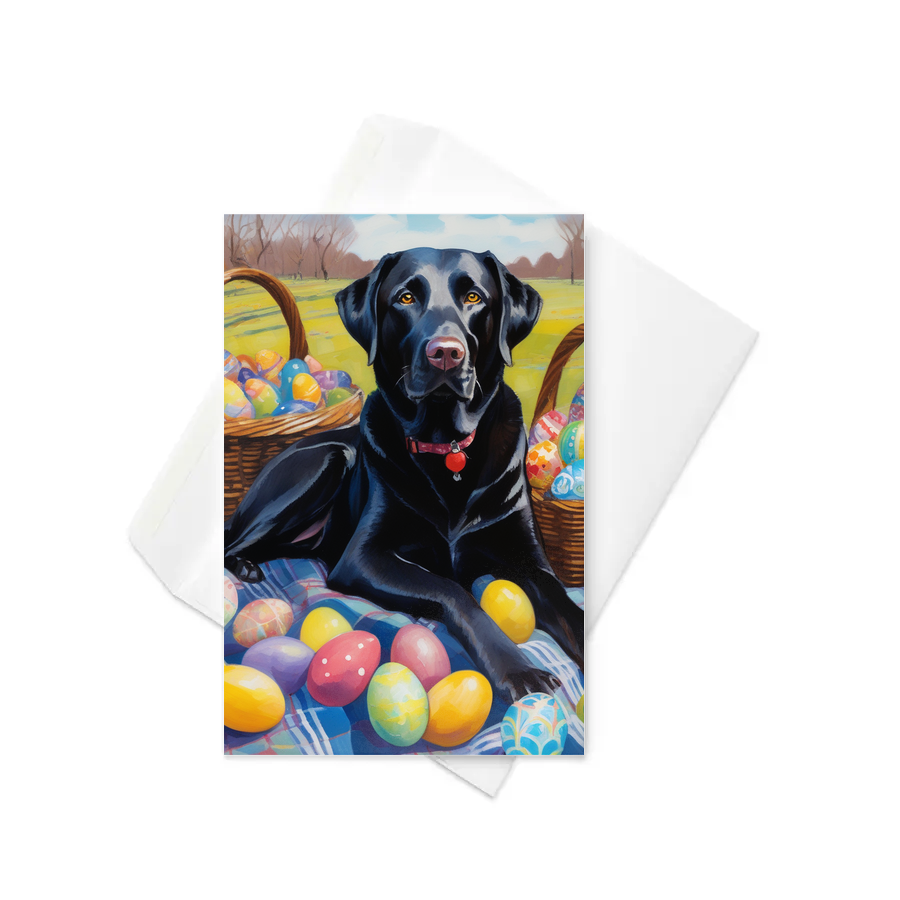 PugMug Custom Black Labrador Retriever Greeting Card