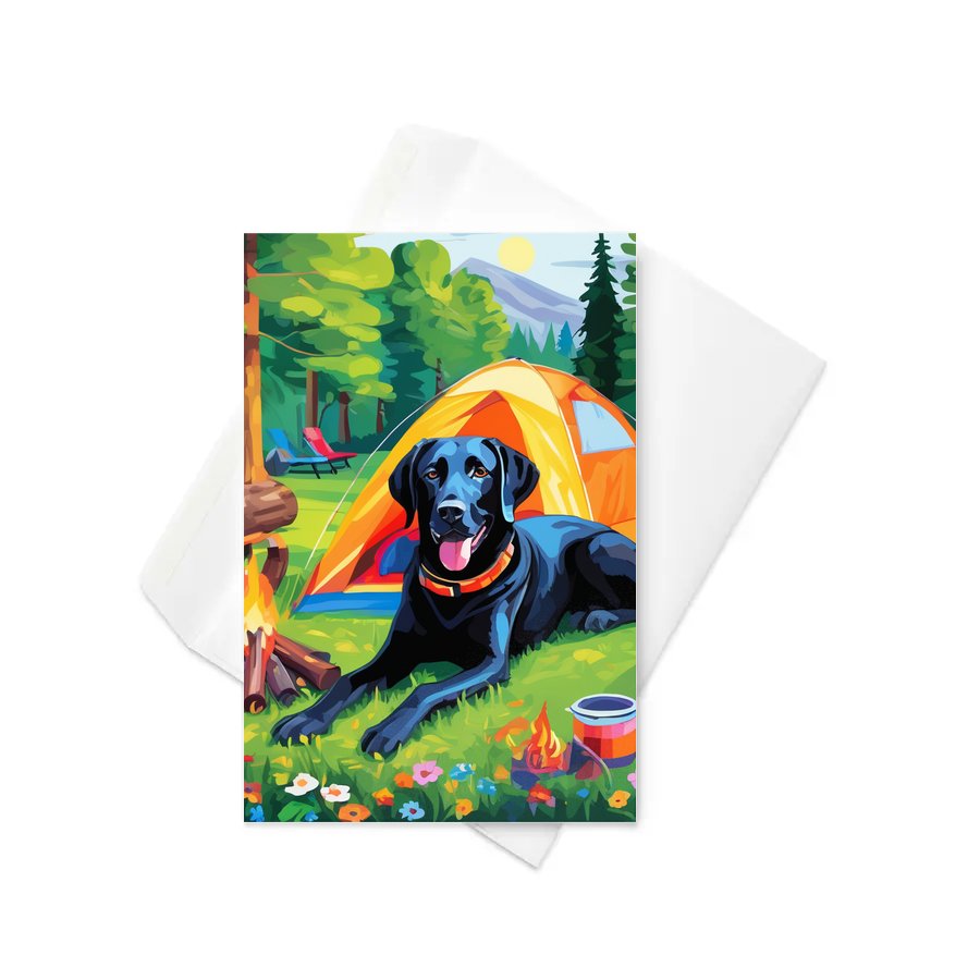 PugMug Custom Black Labrador Retriever Greeting Card