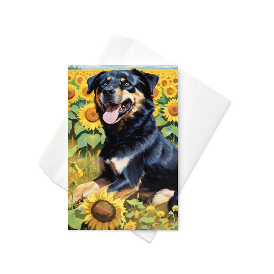 PugMug Custom Blue Greeting Card