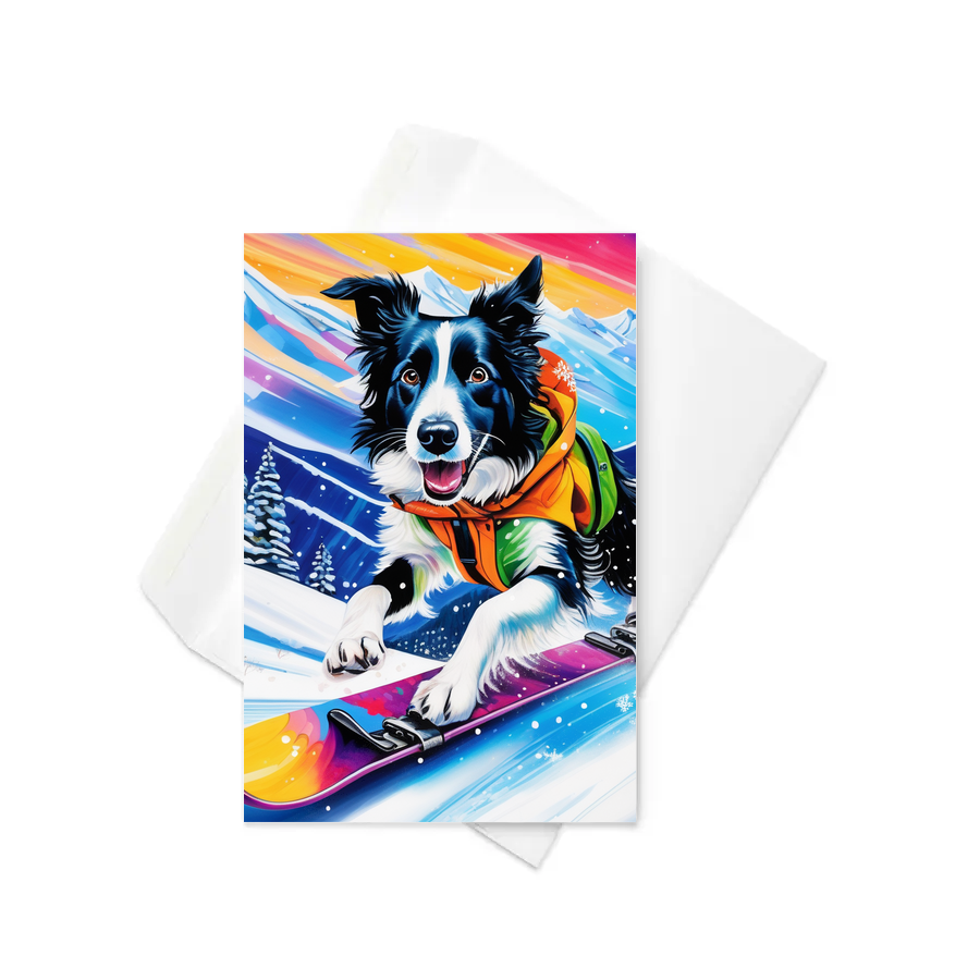 PugMug Custom Border Collie Greeting Card