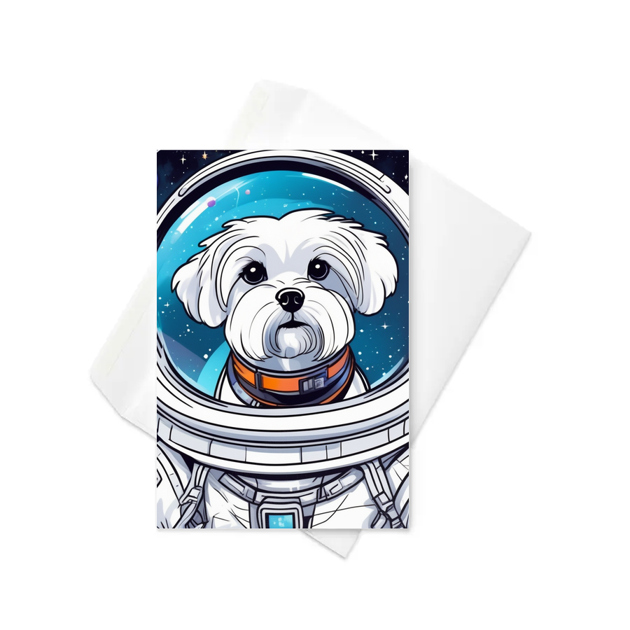 PugMug Custom Maltese Dog Greeting Card
