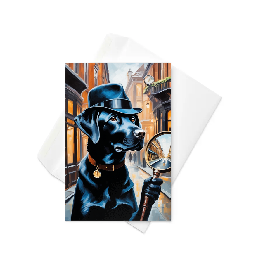 PugMug Custom Black Labrador Retriever Greeting Card