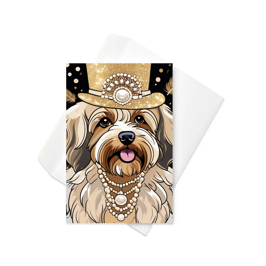 PugMug Custom Tan Havanese Dog Greeting Card
