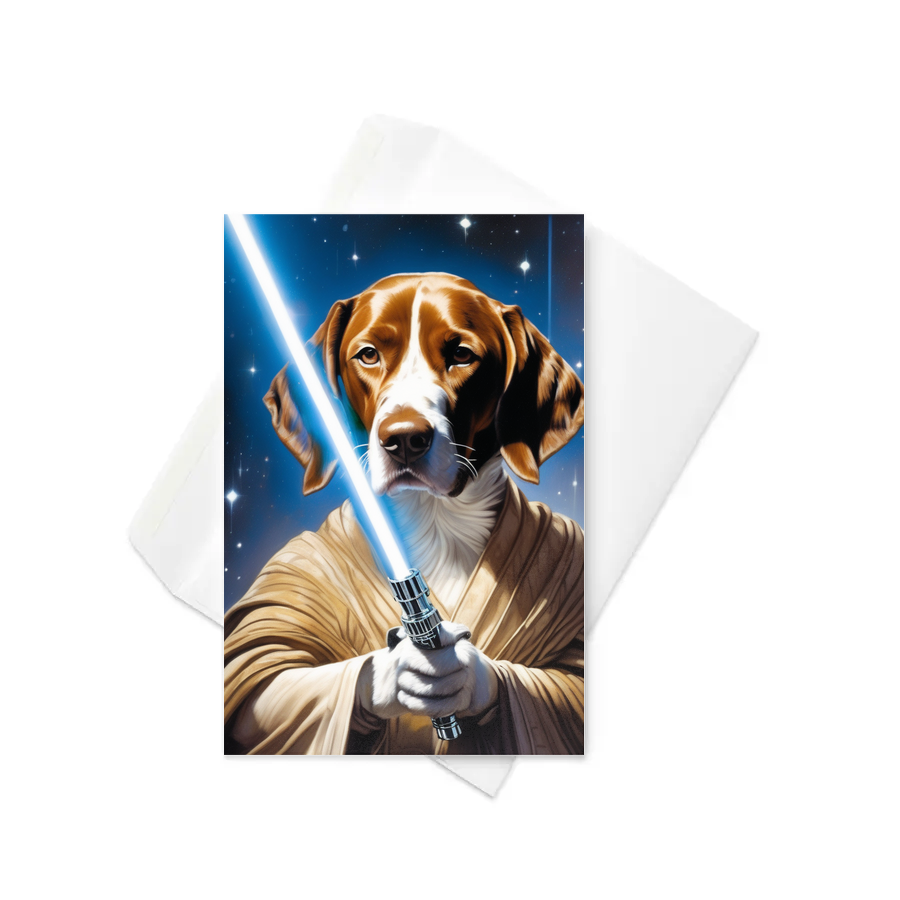 PugMug Custom Pointer Dog Greeting Card