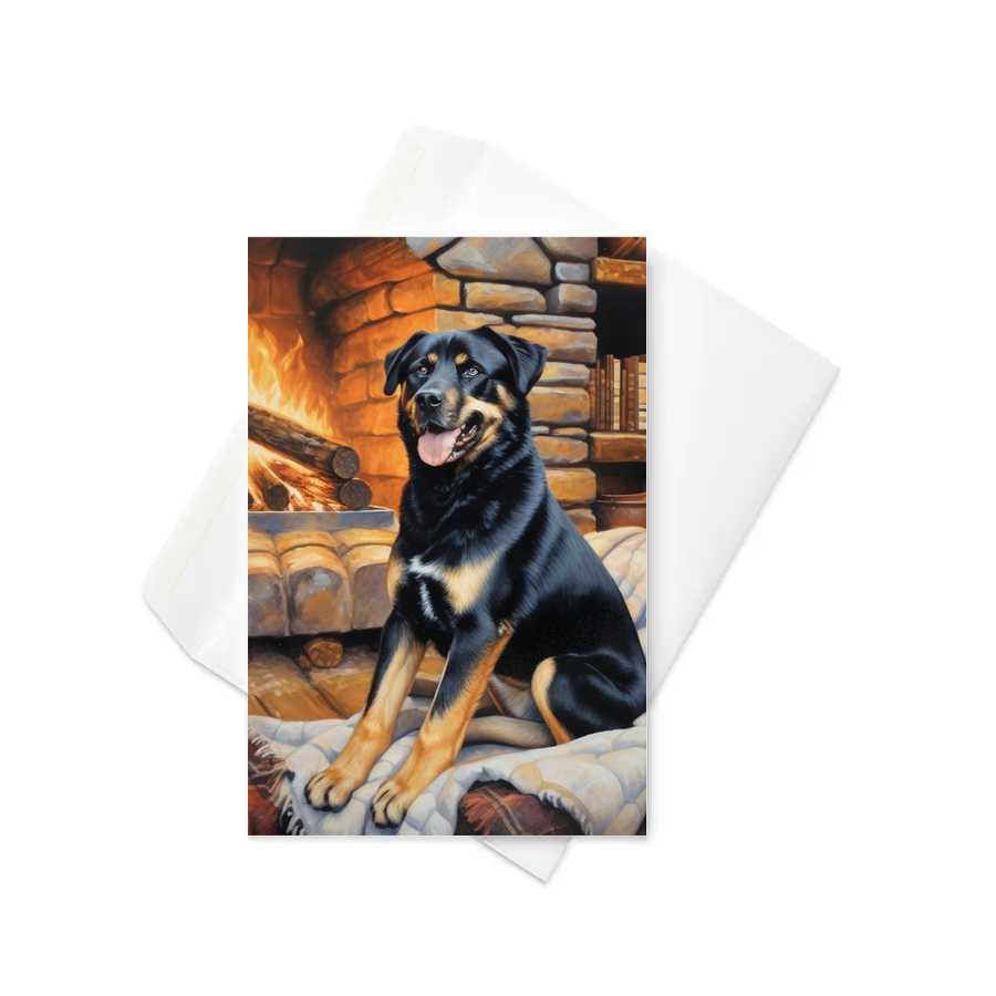 PugMug Custom Blue Greeting Card