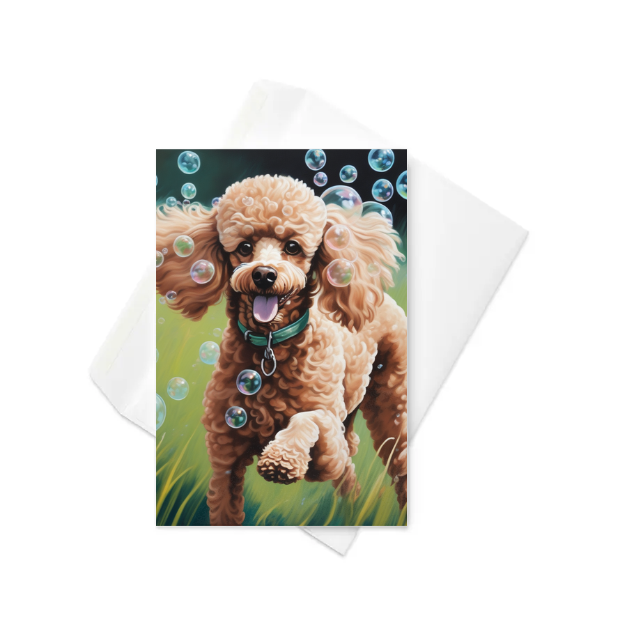 PugMug Custom Tan Poodle Greeting Card
