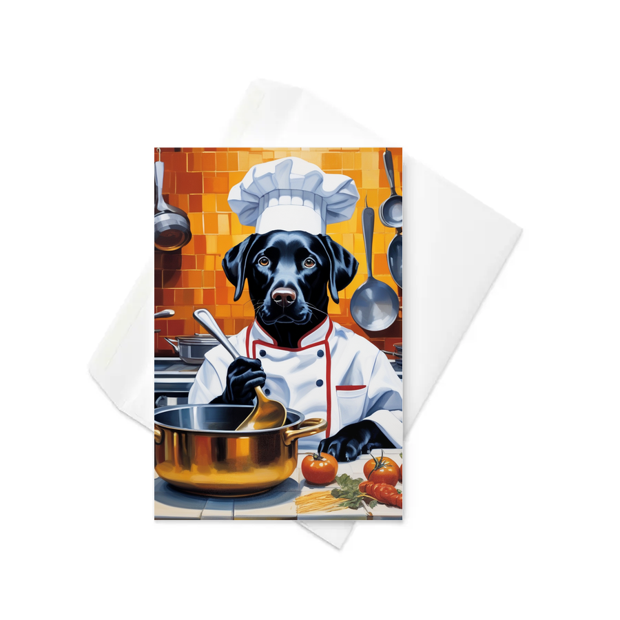 PugMug Custom Black Labrador Retriever Greeting Card