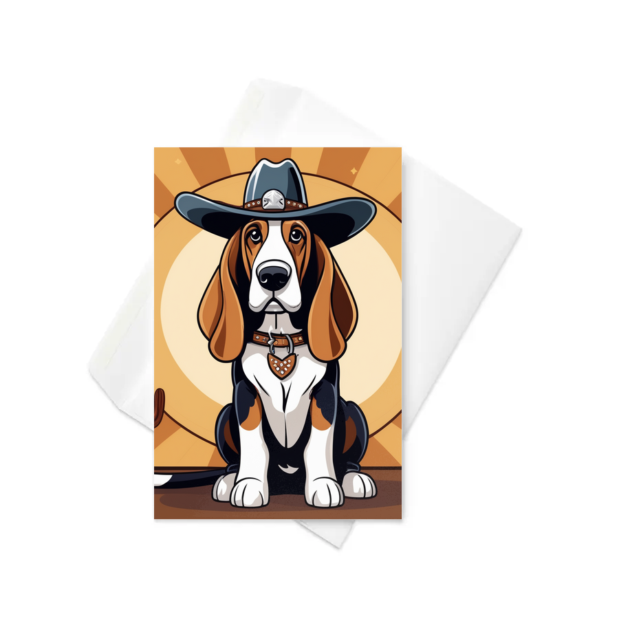 PugMug Custom Basset Hound Greeting Card