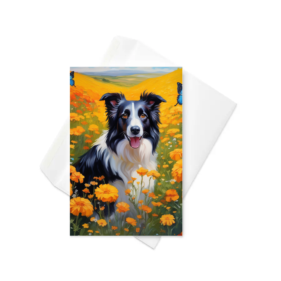 PugMug Custom Border Collie Greeting Card