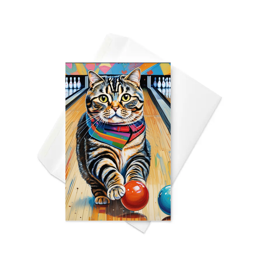 PugMug Custom Tabby Scottish Fold Cat Greeting Card