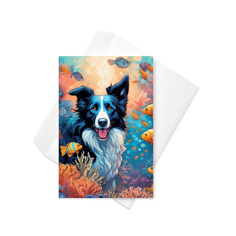 PugMug Custom Border Collie Greeting Card