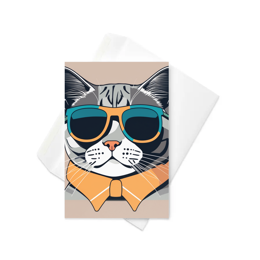 PugMug Custom Tabby British Shorthair Cat Greeting Card