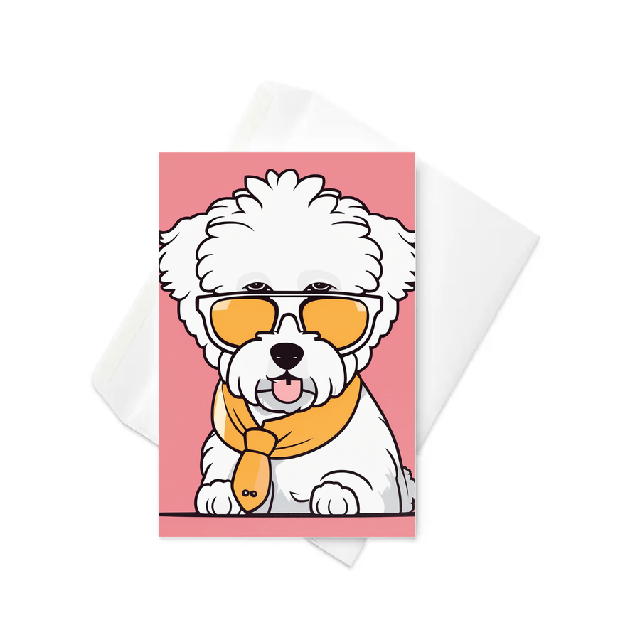 PugMug Custom Bichons Frise Greeting Card