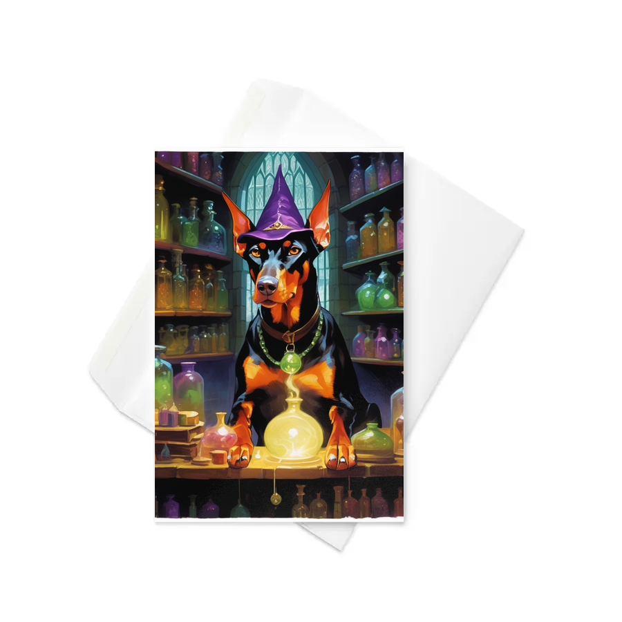 PugMug Custom Doberman Pinscher Greeting Card