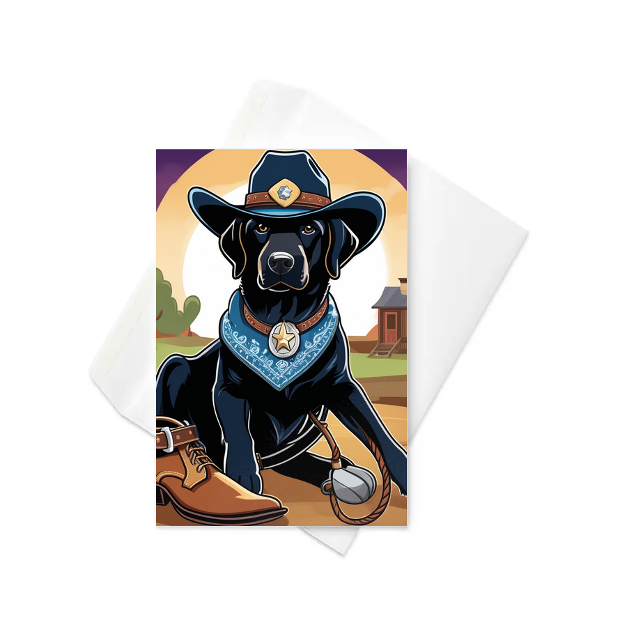 PugMug Custom Black Labrador Retriever Greeting Card
