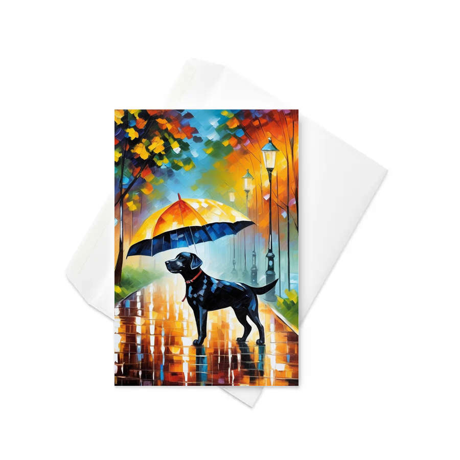 PugMug Custom Black Labrador Retriever Greeting Card