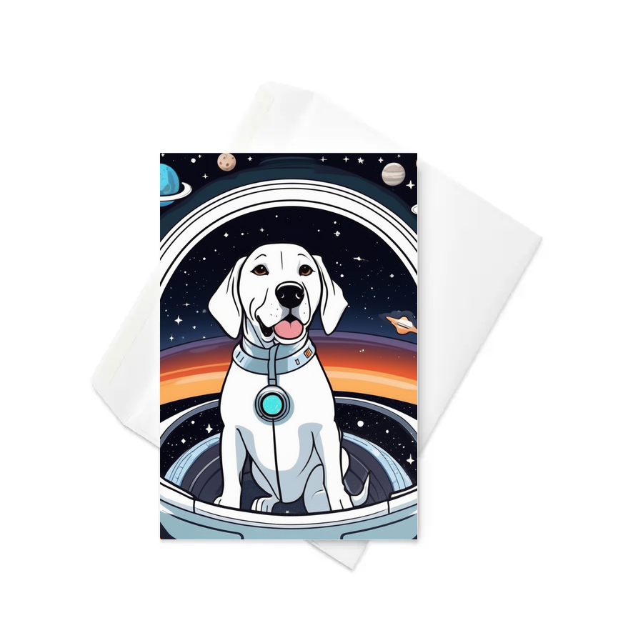 PugMug Custom Pointer Dog Greeting Card