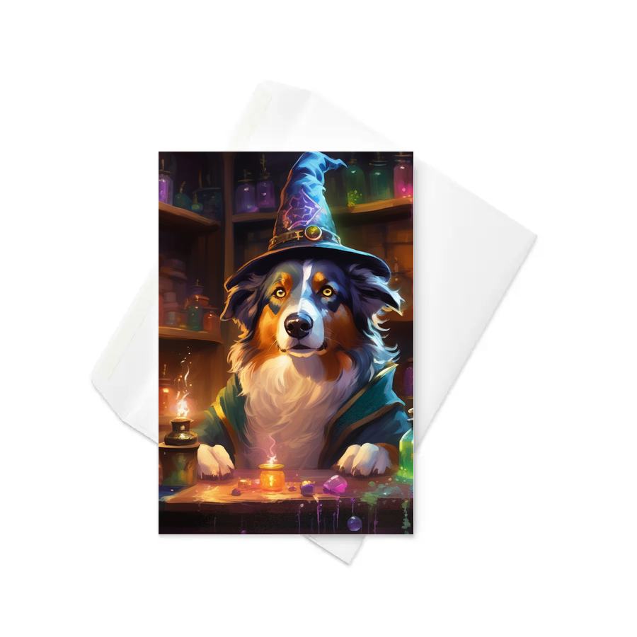 PugMug Custom Australian Shepherd Dog Greeting Card