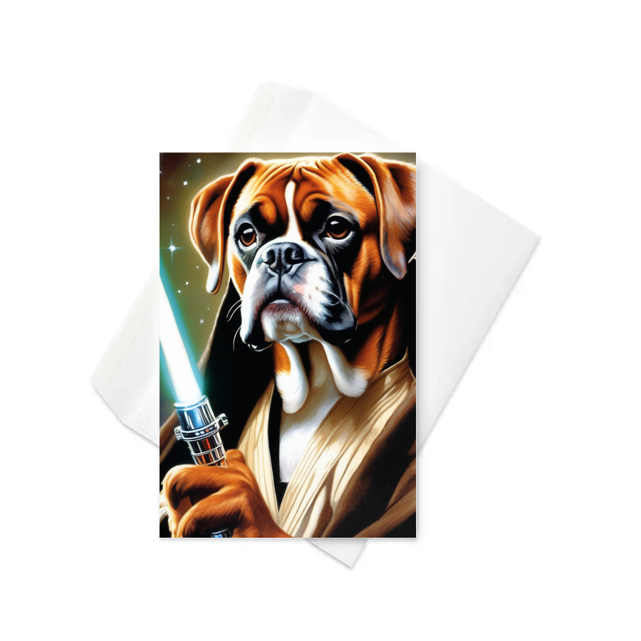 PugMug Custom Boxer Dog Greeting Card