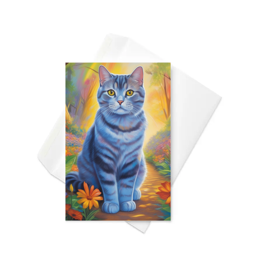 PugMug Custom Tabby British Shorthair Cat Greeting Card