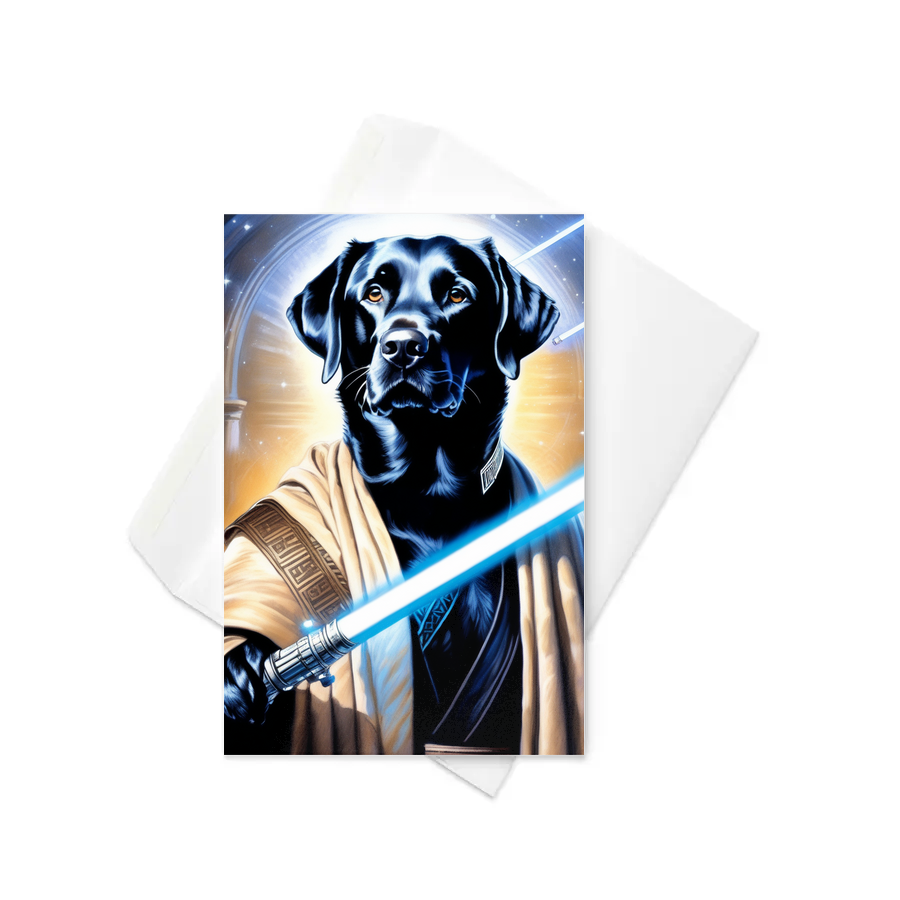 PugMug Custom Black Labrador Retriever Greeting Card