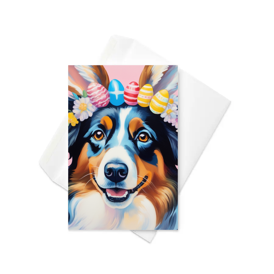 PugMug Custom Australian Shepherd Dog Greeting Card